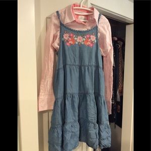 Gymboree Light Denim Dress & Justice Shirt